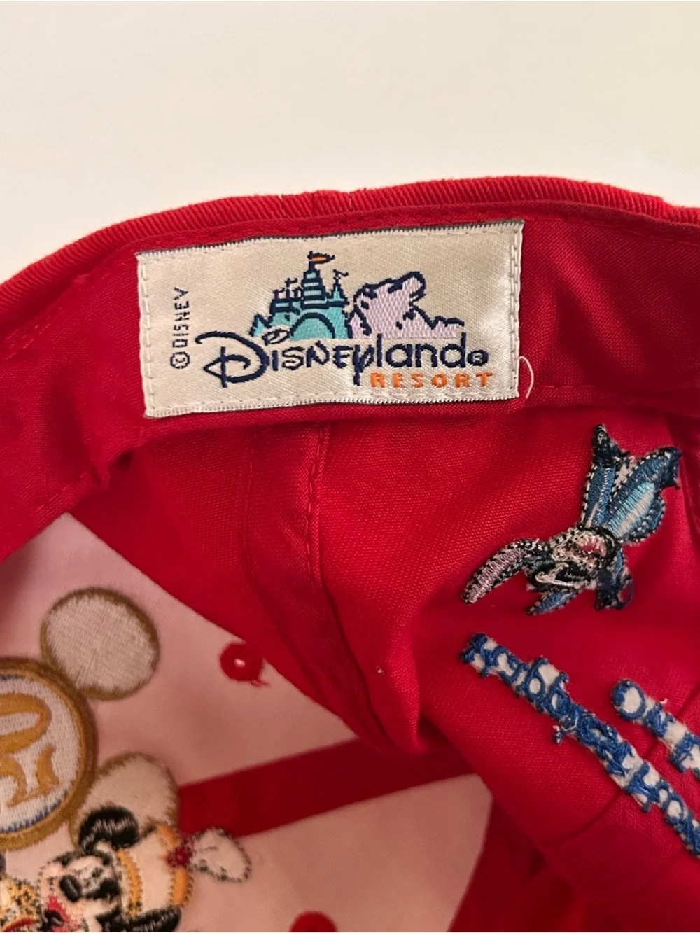 Disneyland Resort 50th Anniversary Red Mickey Mouse Baseball Cap VTG size Youth